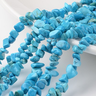 Chip Dyed Natural Magnesite Bead Strands G-M344-30-1