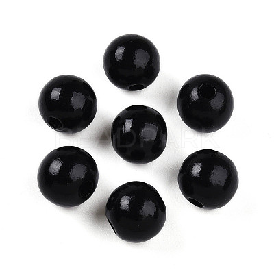 Painted Natural Wood Beads X-WOOD-A018-16mm-20-1