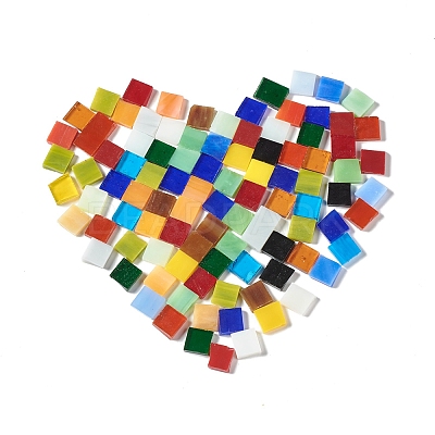 Mosaic Tiles Glass Cabochons X-DIY-P045-01-1