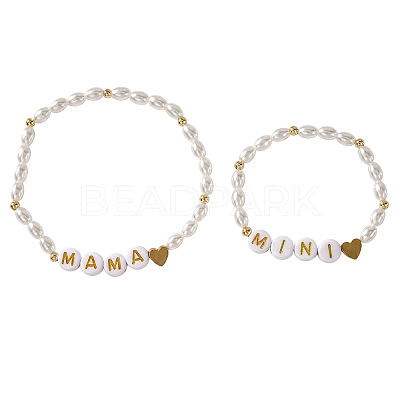 Mama Mini Acrylic Beaded Stretch Bracelet Sets TO3348-1