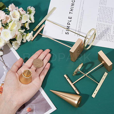 4 Sets 4 Styles Metal Earring Display Stand Sets EDIS-FG0001-37-1