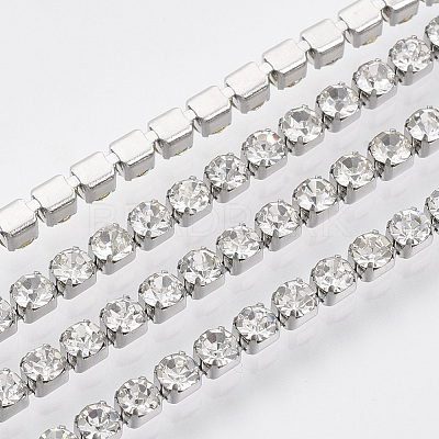 304 Stainless Steel Rhinestone Strass Chains CHS-R012-C-01-1
