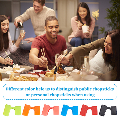 30Pcs 6 Colors Plastic Chopsticks Aid AJEW-GF0005-41-1