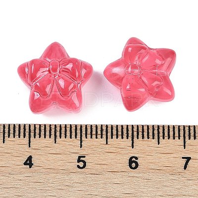 Transparent Spray Paint Glass Beads X-GLAA-H035-02-1