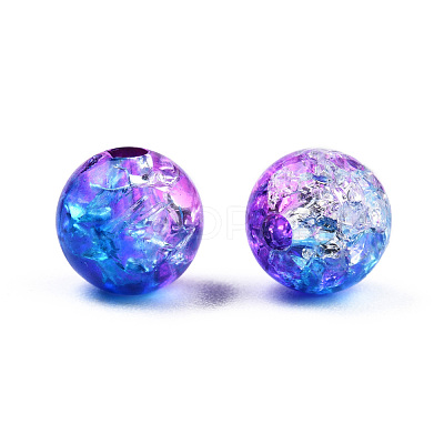 Transparent Crackle Acrylic Beads CACR-N002-11A-1