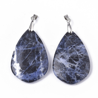 Natural Sodalite Big Pendants G-S359-050A-1