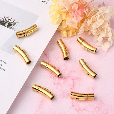 304 Stainless Steel Bayonet Clasps LS-STAS-I013-6mm-G-1