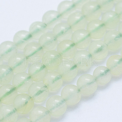 Natural Prehnite Beads Strands G-L478-37-4mm-1