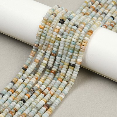 Natural Flower Amazonite Beads Strands G-H292-A21-01-1