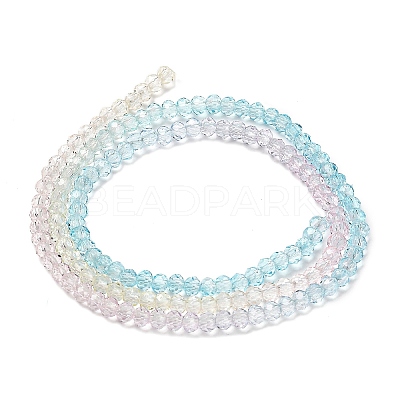 Transparent Painted Glass Beads Strands DGLA-A034-T1mm-A21-1