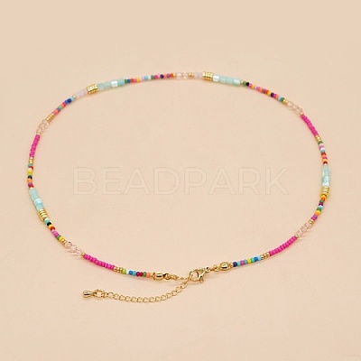 Glass Seed Beaded Necklaces for Women LO6603-1