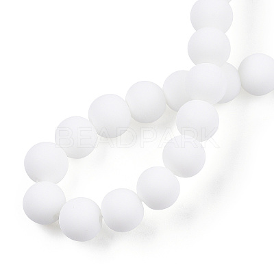 Opaque Glass Beads Strands GLAA-T032-P8mm-MD02-1