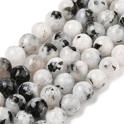 Natural Rainbow Moonstone Beads Strands G-Q1001-A05-03-01-1