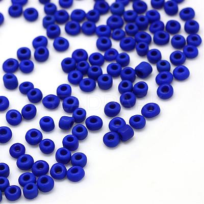 Frosted Opaque 12/0 Glass Seed Beads SEED-R029-2mm-A09-1