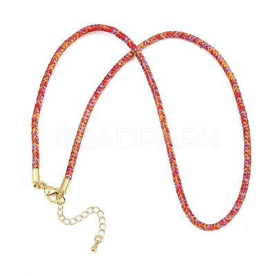 Braided Polycotton Cord Necklaces Making MAK-F038-B-G-1