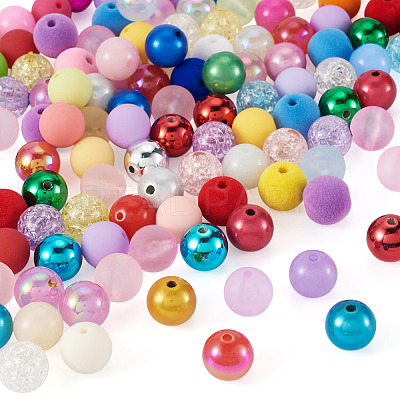 120Pcs 8 Styles Acrylic Beads MACR-TA0002-95-1