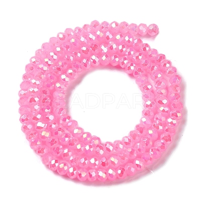 Baking Electroplate Glass Beads Strands X-DGLA-A039-J2MM-B09-1