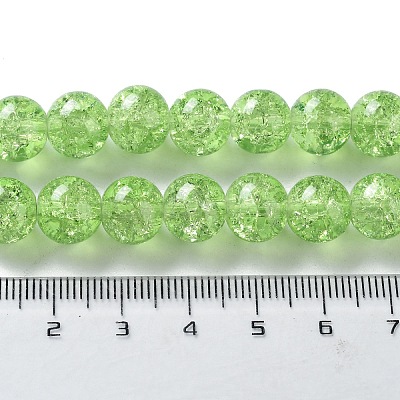 Crackle Glass Beads Strands X-CCG-Q001-10mm-11-1