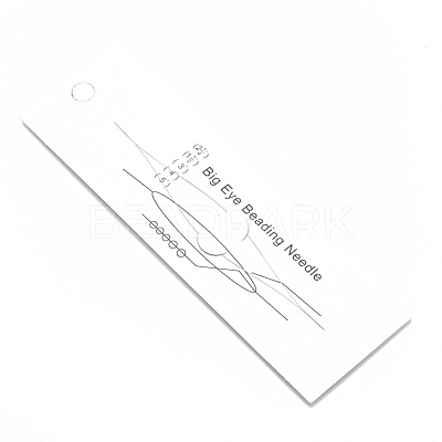 Iron Big Eye Beading Needles TOOL-N006-03-1