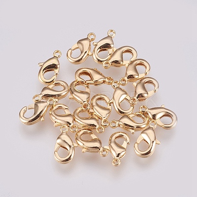 Brass Lobster Claw Clasps X-KK-T014-121G-1