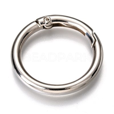 Zinc Alloy Spring Gate Rings PALLOY-C100-01P-05-1