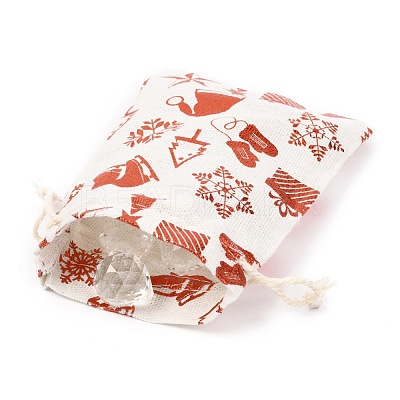 Christmas Theme Cotton Fabric Cloth Bag ABAG-H104-B13-1