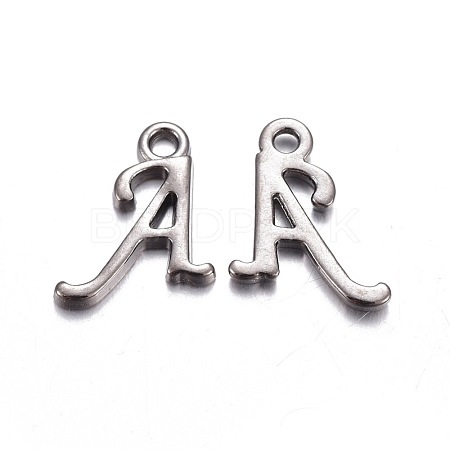 Gunmetal Plated Alloy Letter Pendants PALLOY-J718-01B-A-1