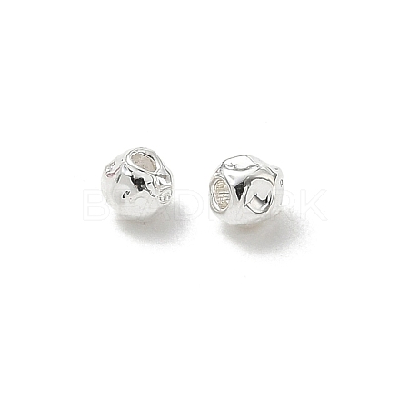 304 Stainless Steel Hammered Round Spacer Beads SA-CBA37BC-01D-S-1
