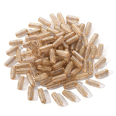 Plating Transparent Acrylic Beads PACR-YW0001-05-1