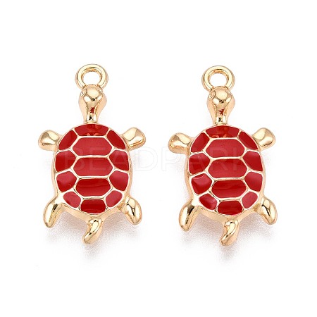 Alloy Enamel Pendants PALLOY-T092-26G-04-1