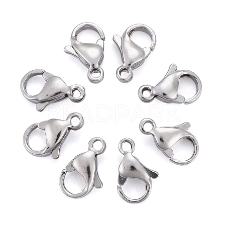 Tarnish Resistant 304 Stainless Steel Lobster Claw Clasps X-STAS-AB11-1