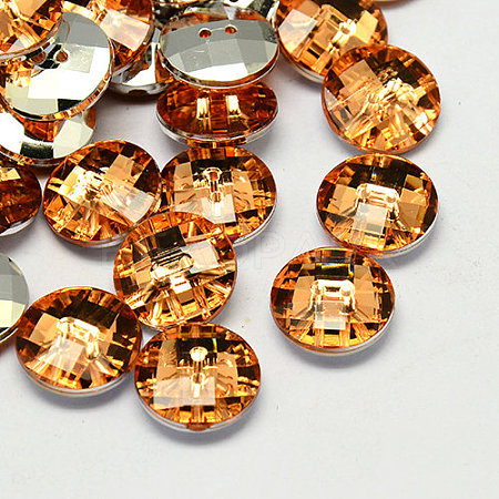Taiwan Acrylic Rhinestone Buttons BUTT-F022-10mm-37-1