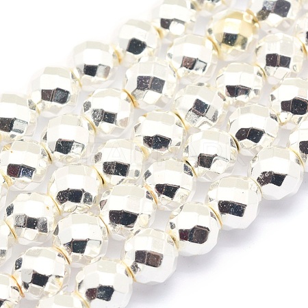 Electroplate Non-magnetic Synthetic Hematite Beads Strands G-L485-03F-S-1