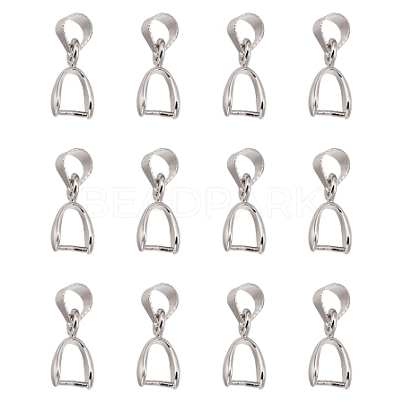 Grade AA Brass Ice Pick Pinch Bails for Pendant Making KK-M008-a-08P-NR-1