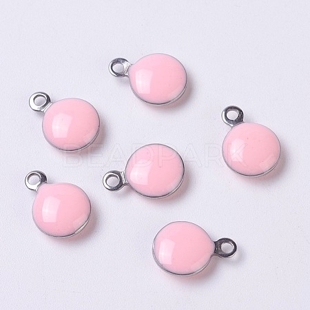 Stainless Steel Enamel Charms STAS-P049-06-1