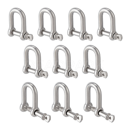 304 Stainless Steel D-Ring Anchor Shackle Clasps STAS-WH0033-56A-1