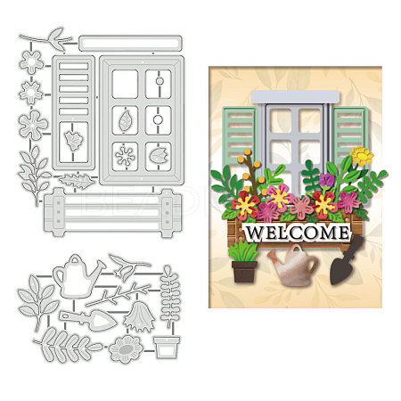 Carbon Steel Cutting Dies Stencils DIY-WH0309-1344-1