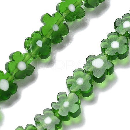 Handmade Millefiori Lampwork Beads Strands LAMP-F035-09J-1