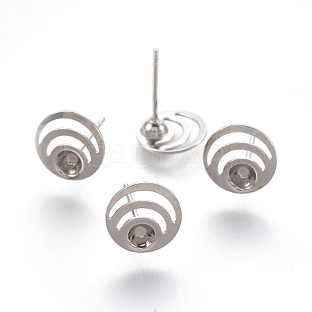 Tarnish Resistant 304 Stainless Steel Ear Stud Components STAS-G187-08P-1
