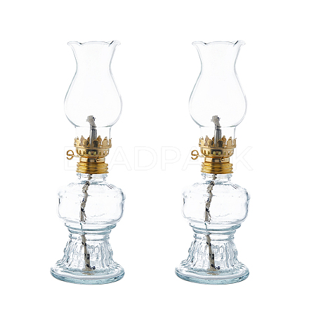 Transparent Glass Lamp Shade Kerosene Lamp LS-AJEW-WH0314-457B-1