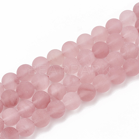 Cherry Quartz Glass Beads Strands G-T106-270-1