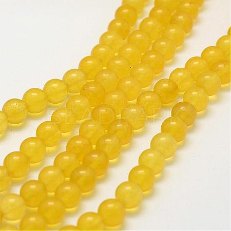 Natural White Jade Beads Strands G-G687-36E-8mm-1