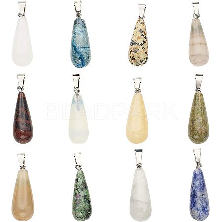 Natural/Synthetic Gemstone Pendants G-PH0019-08-1