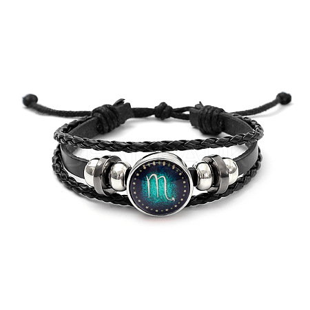 Imitation Leather Triple Layer Multi-strand Bracelets FS-WGC42D3-10-1