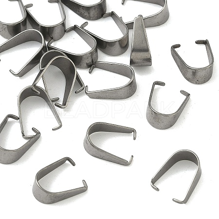 Tarnish Resistant 201 Stainless Steel Snap on Bails X-STAS-Q007-1-1