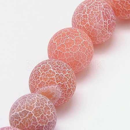 Natural Crackle Agate Beads Strands G-G055-6mm-11-1