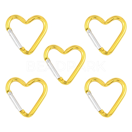 5Pcs Zinc Alloy Spring Gate Rings FIND-YW0010-59G-1