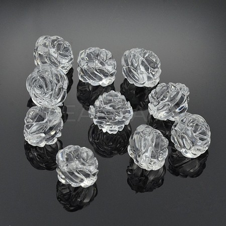 Transparent Clear Frosted Acrylic Beads X-PL713Y-1-1