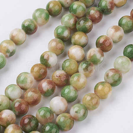 Jade Beads Strands G-D264-8mm-XH12-1