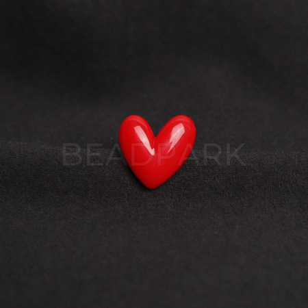 Resin Heart Badge for Backpack Clothes HEAR-PW0001-051A-1